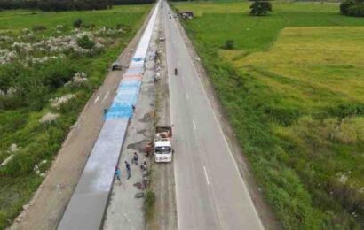 Construction of additional 2 lanes at Bulacan Bypass in full swing
