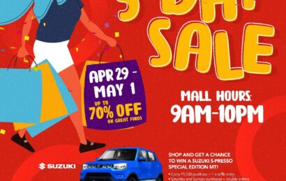 IT’S SM CITY SAN JOSE DEL MONTE 3-DAY SALE ON APRIL 29 TO MAY 01!