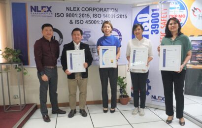 NLEX receives ISO certificates