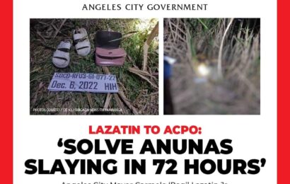 Lazatin to ACPO: Solve Anunas slaying in 72 hours