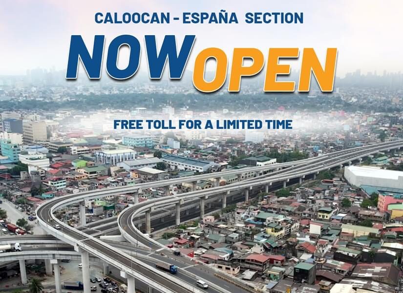 Toll-free for now at NLEX Connector Caloocan-España Section