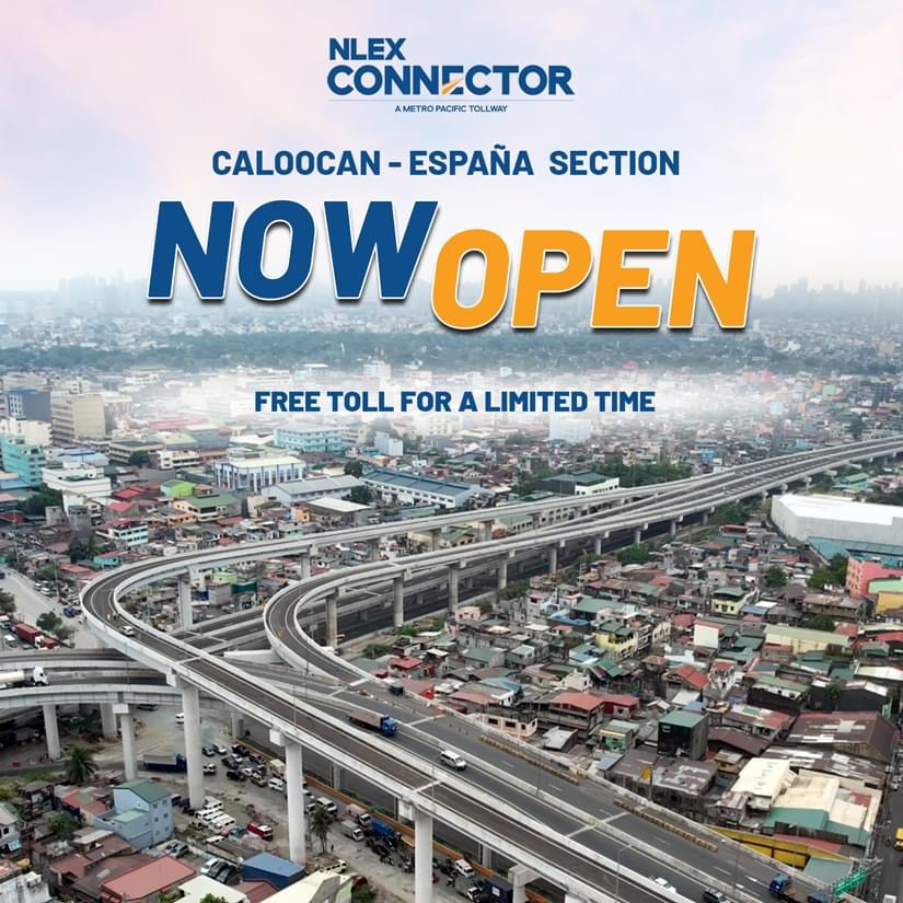 Toll-free for now at NLEX Connector Caloocan-España Section