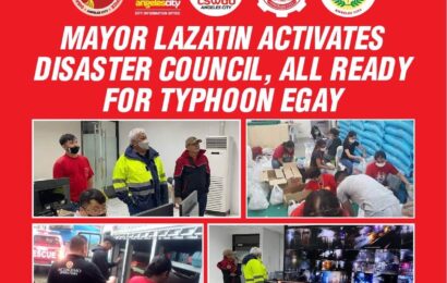 Mayor Lazatin activates Disaster Council, all ready for Typhoon Egay