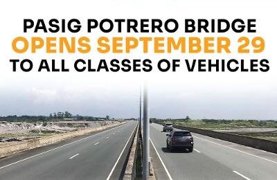 SCTEX Pasig Potrero bridge reopens to all vehicle classes