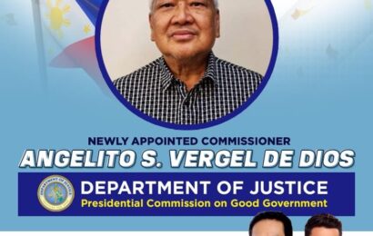 De Dios suportado ni Gov. Fernando bilang bagong PCGG Commissioner