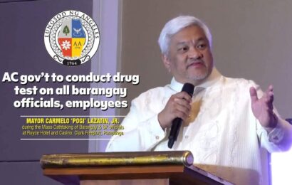 Lazatin to conduct drug test on all barangay officials, employees