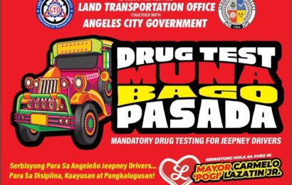Angeles City conducts drug testing on transport group