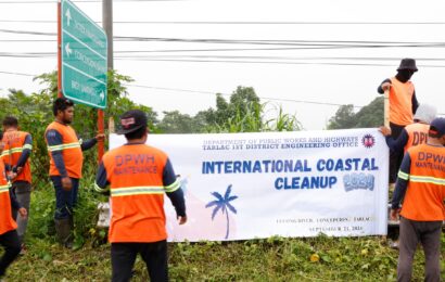 DPWH Tarlac 1st DEO joins DENR-International Clean-up Day