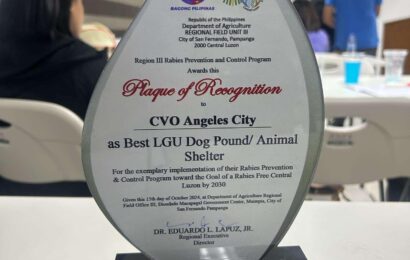 Angeles City receives Best LGU Animal Shelter in Central Luzon