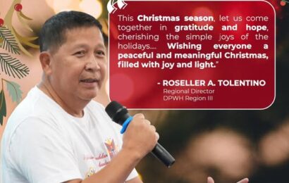 Holiday message from RD Tolentino