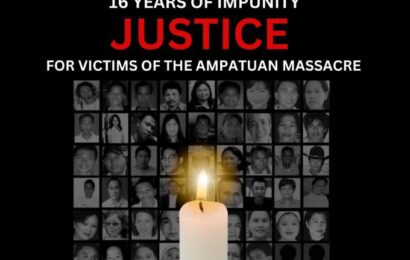 16th anniversary of Ampatuan massacre remembered 16th anniversary of Ampatuan massacre remembered