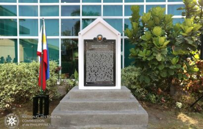 Pananda na nagtutuwid sa kasaysayan ng paaralan sa Malolos inilagak ng NHCP