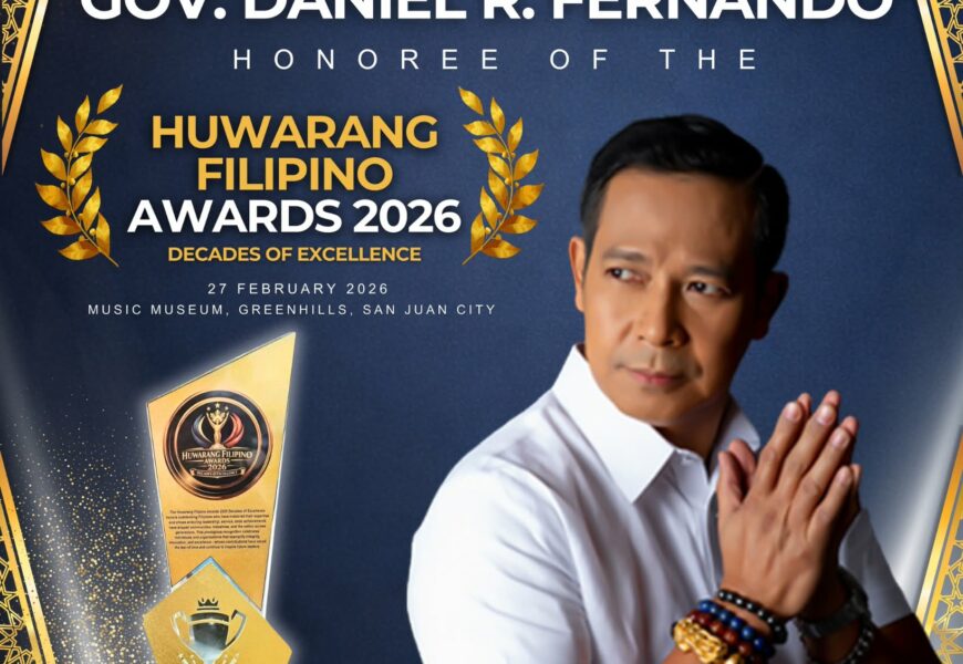 Bulacan gov receives Huwarang Filipino Honoree award