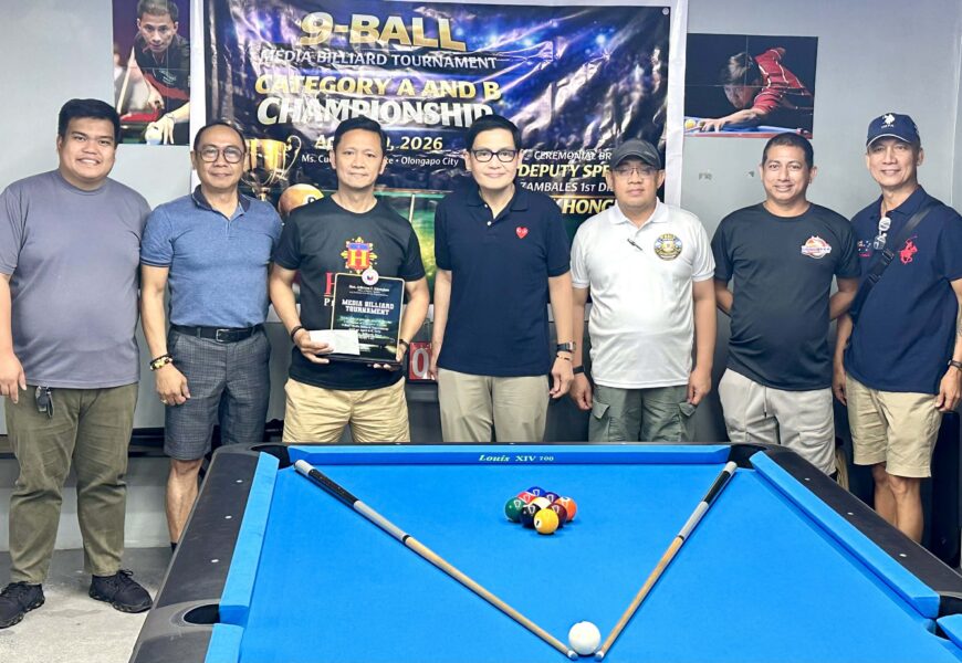 Nielsen at Tumbado kampeon sa Media 9-Ball tournament sa Olongapo