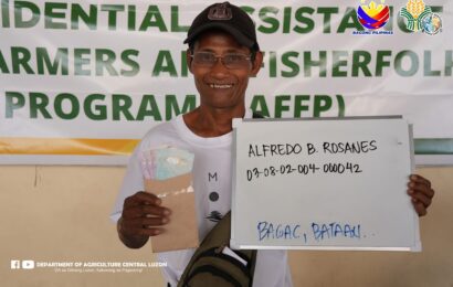 DA rolls out cash aid to farmers, fisherfolk in Bataan’s 3rd district