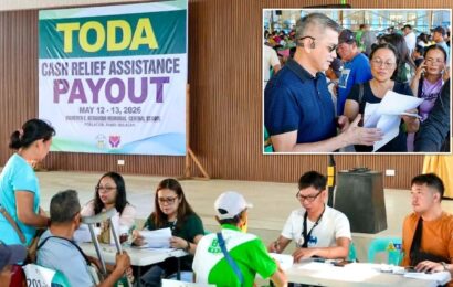3,012 TODA members get cash aid in Pandi