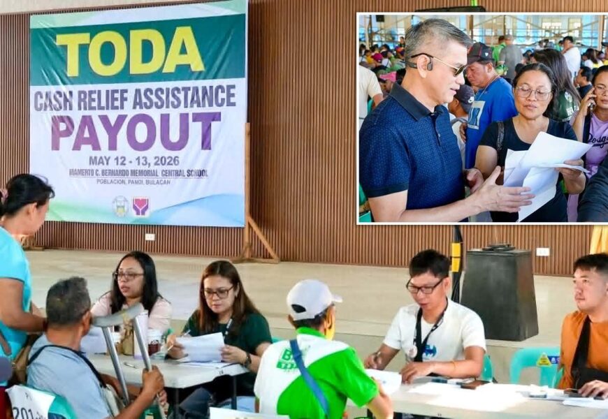 3,012 TODA members get cash aid in Pandi