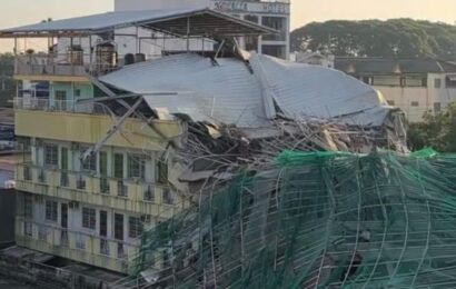 9-Storey building gumuho, 40 katao pinaniniwalaang na-trap