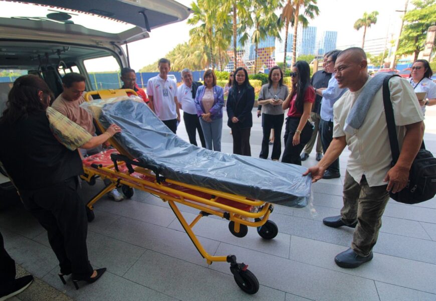 SBMA receives patient transport vehicle from PAGCOR