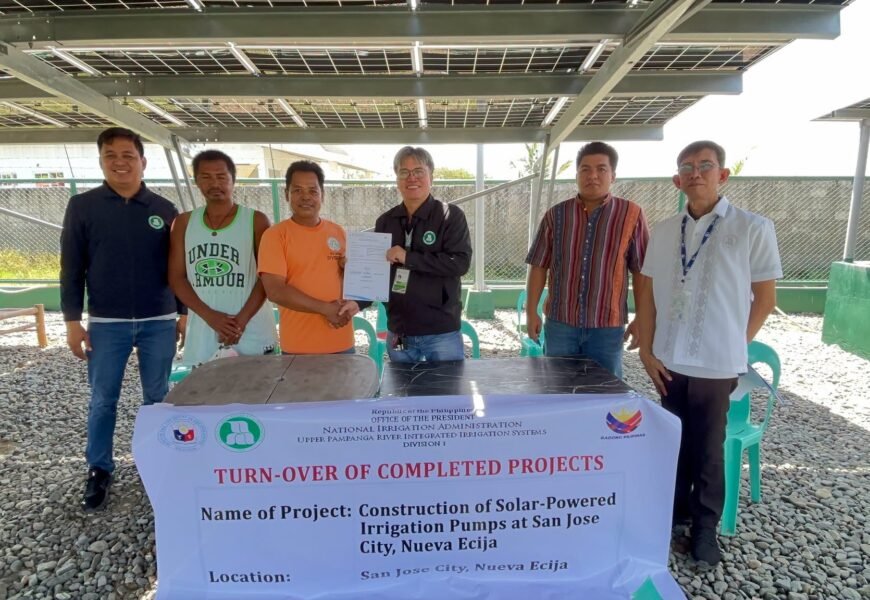 NIA-UPRIIS turns over 10 solar-powered pumps, canal lining project in Nueva Ecija